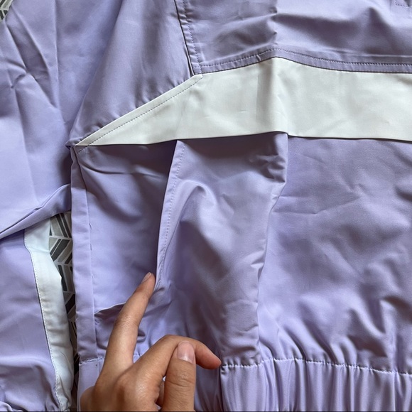 NWT M.N.I. Lavender Quarter Zip Windbreaker Jacket Athleisure Top Size XS Women - Picture 10 of 13